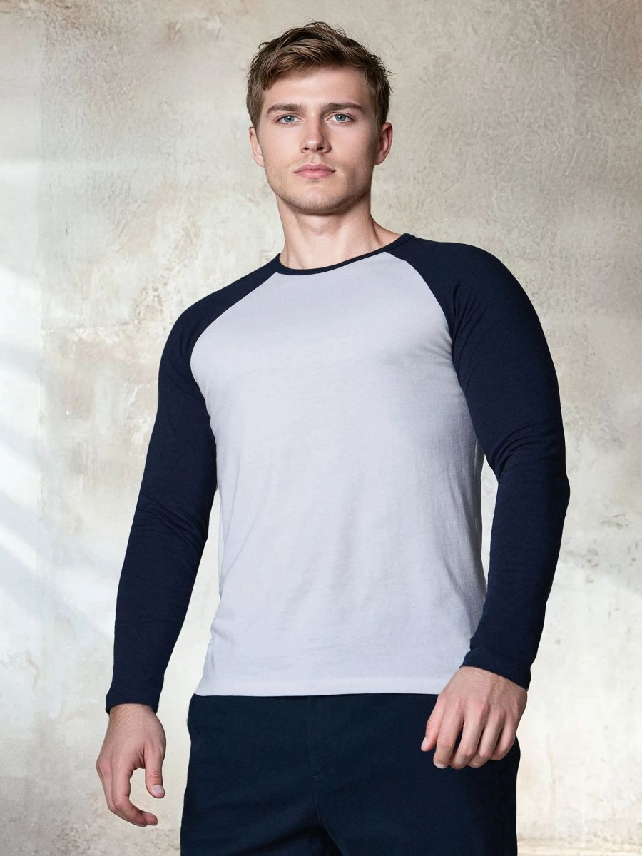 Tricou din bumbac cu mâneci lungi - alb - SINSAY
