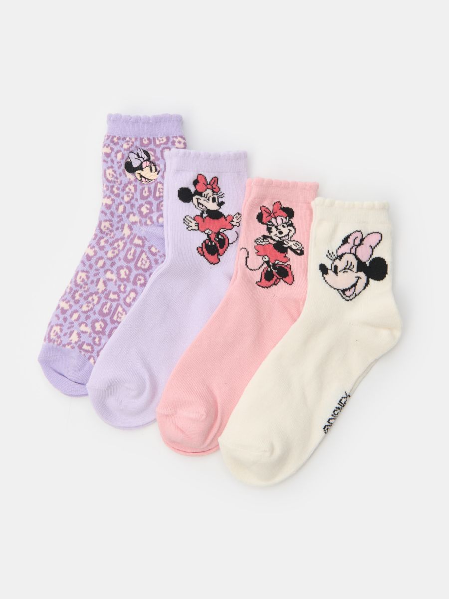 Súprava 4 párov ponožiek Minnie Mouse - viacfarebná - SINSAY