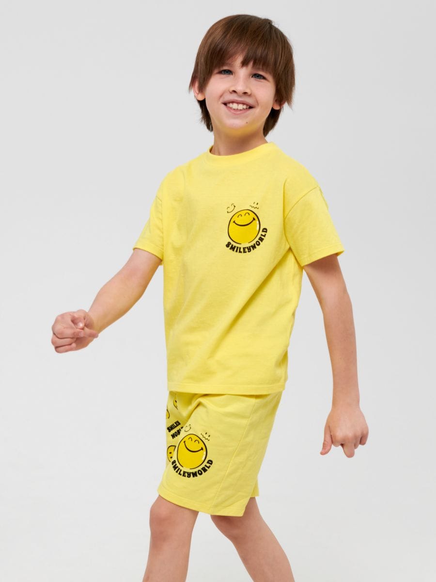 Komplet dresowy SmileyWorld® - żółty - SINSAY