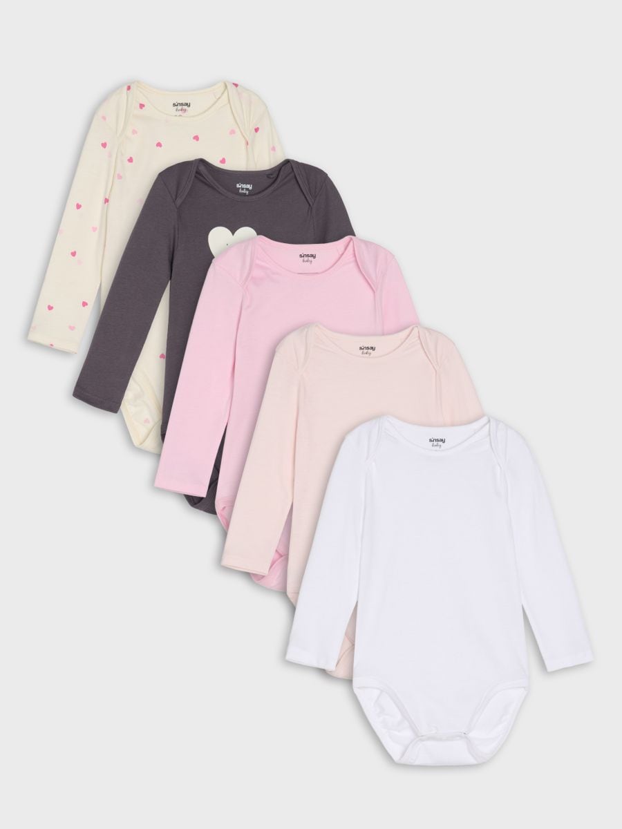 Confezione da 5 body - bianco - SINSAY