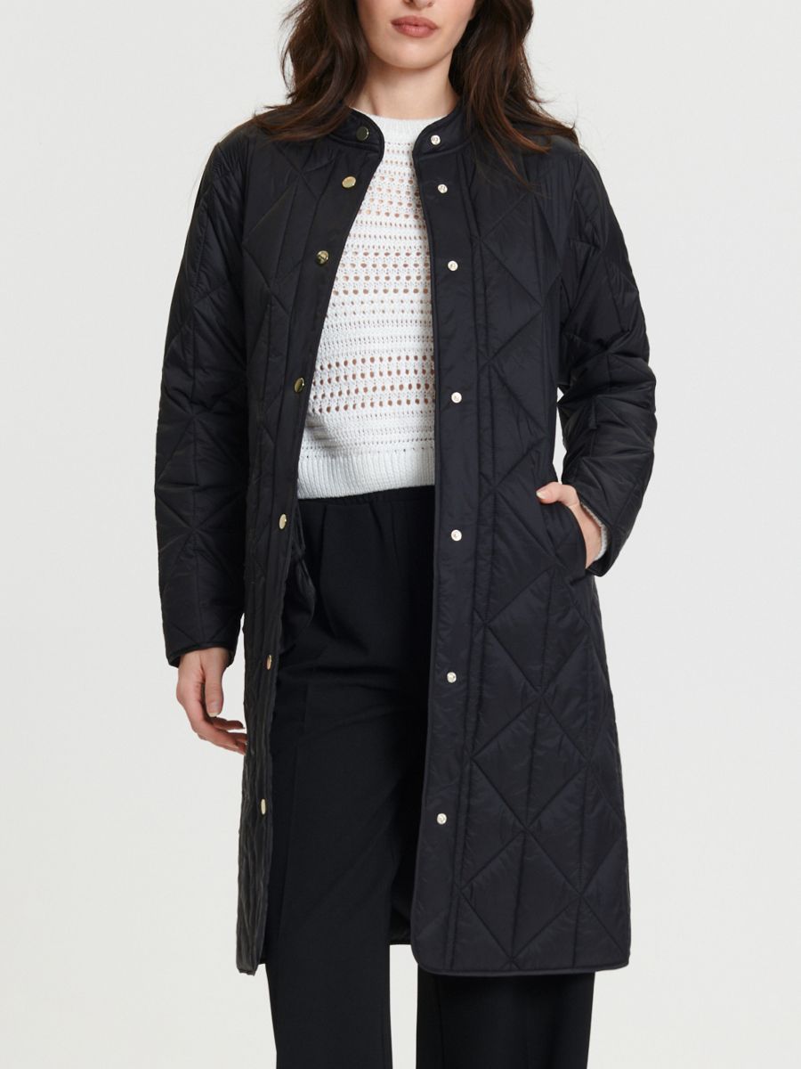 Jachetă matlasată - negru - SINSAY