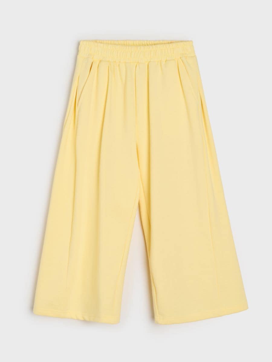 Φαρδύ παντελόνι φόρμας - ανοιχτο κιτρινο - SINSAY