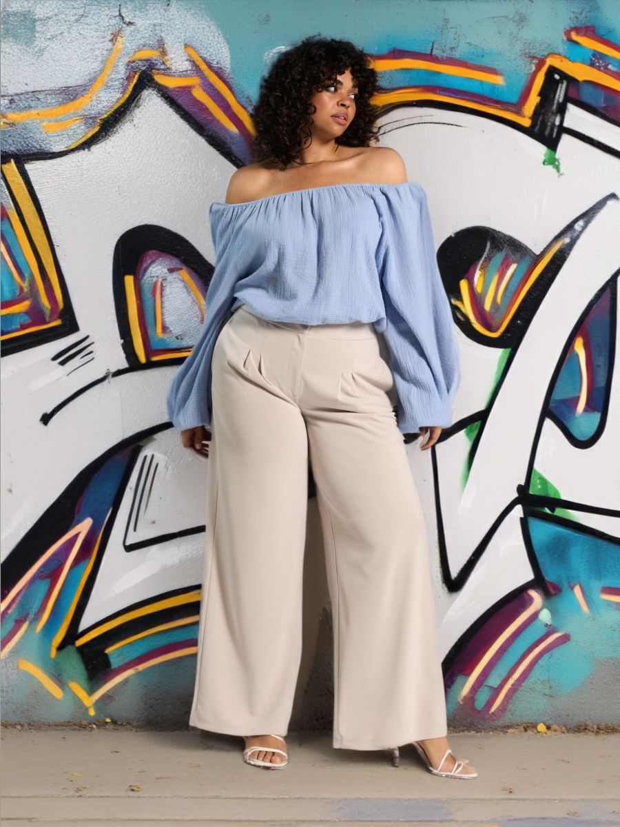 Blusa con spalle scoperte