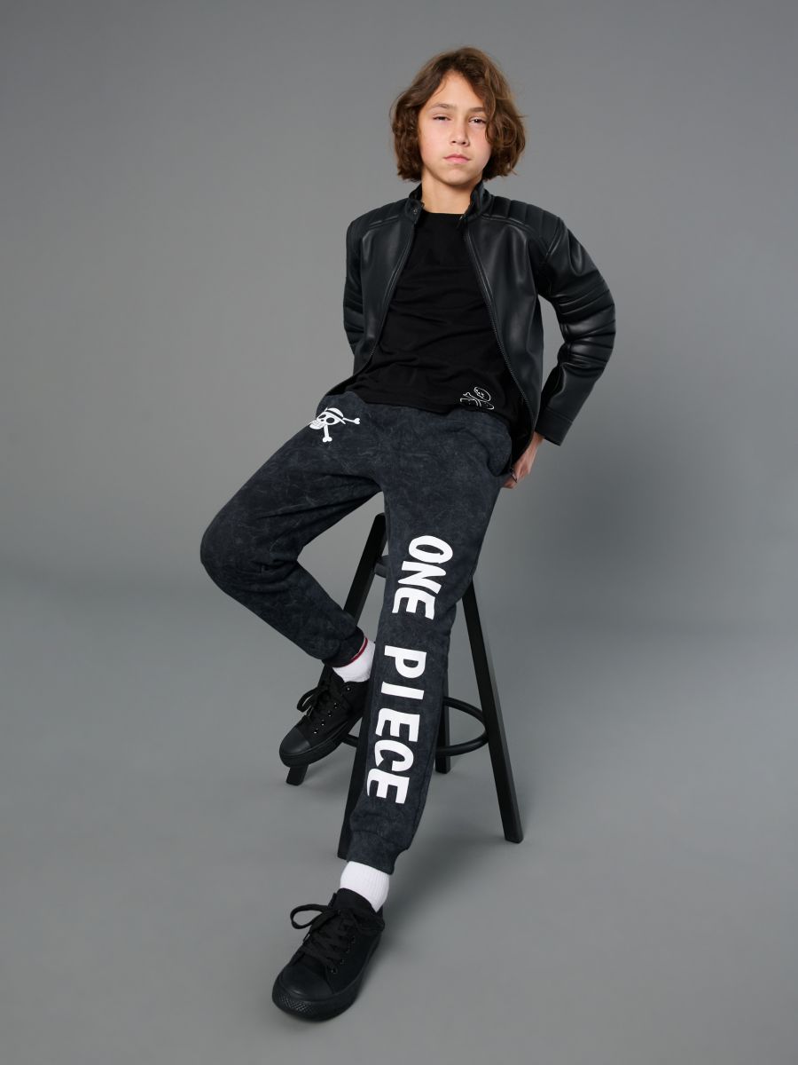 Sweatpants One Piece Color black SINSAY 666CB 99X