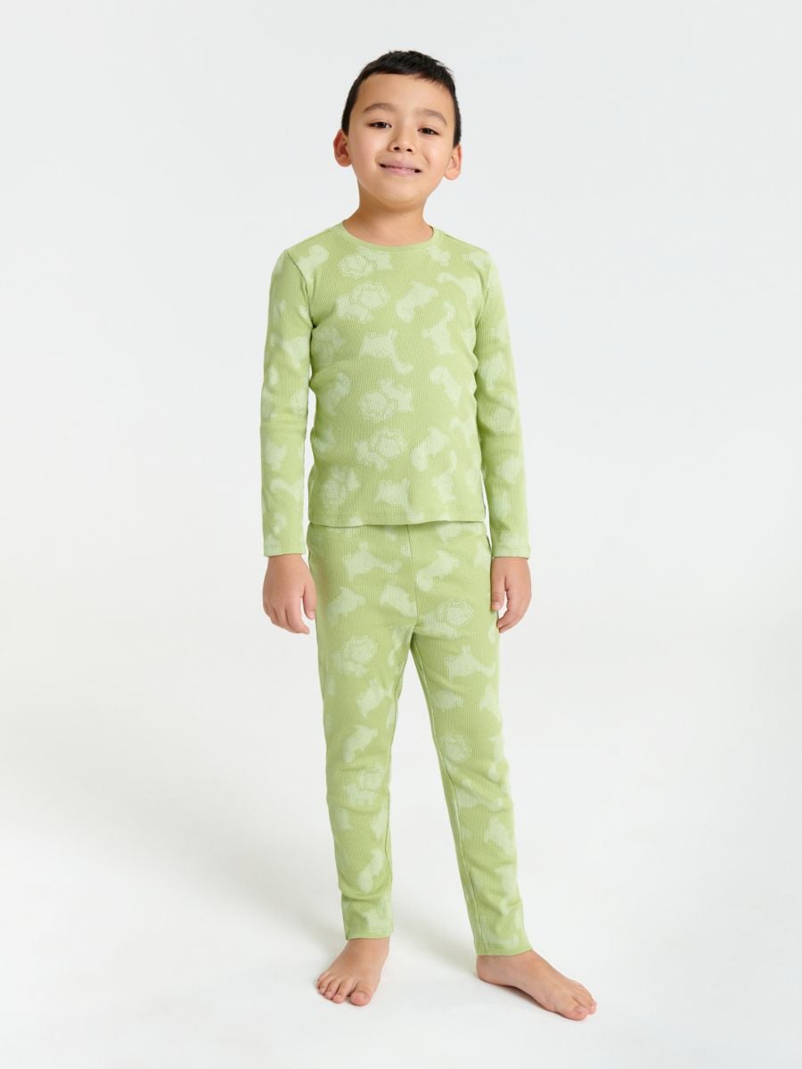 Komplet pidžame - svetlo maslinasta - SINSAY
