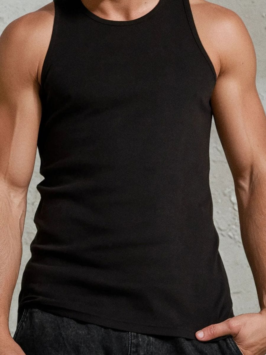 Tricou Fără Mâneci - negru - SINSAY