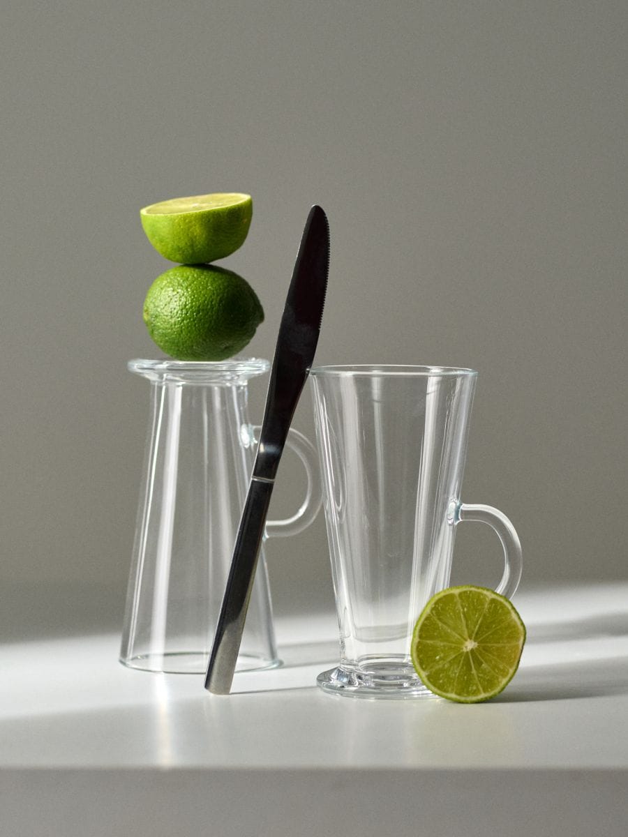 Stikla krūzes, 2 gabalu komplekts - balts - SINSAY