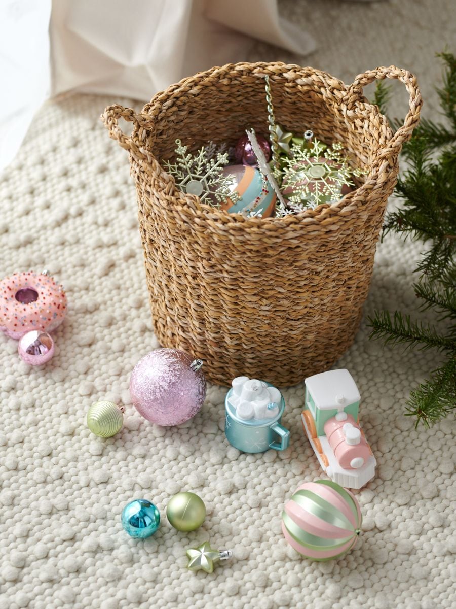 Set pastelnih božićnih kugli, pakovanje 72 komada - više boja - SINSAY