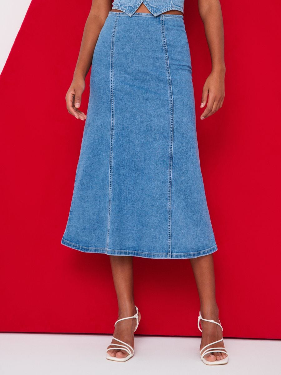 Τζιν μίντι φούστα - μπλε τζιν - SINSAY