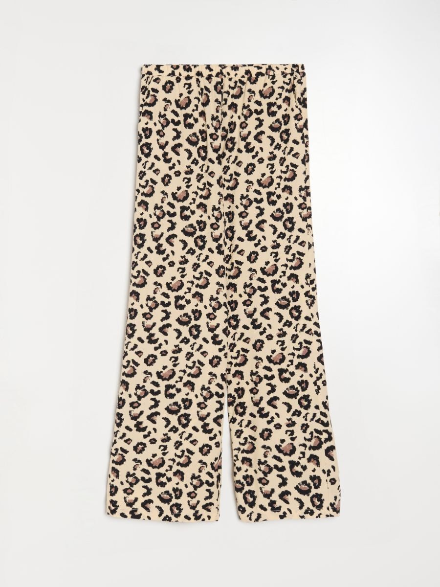 Pantaloni cu picior larg din viscoză - multicolor - SINSAY