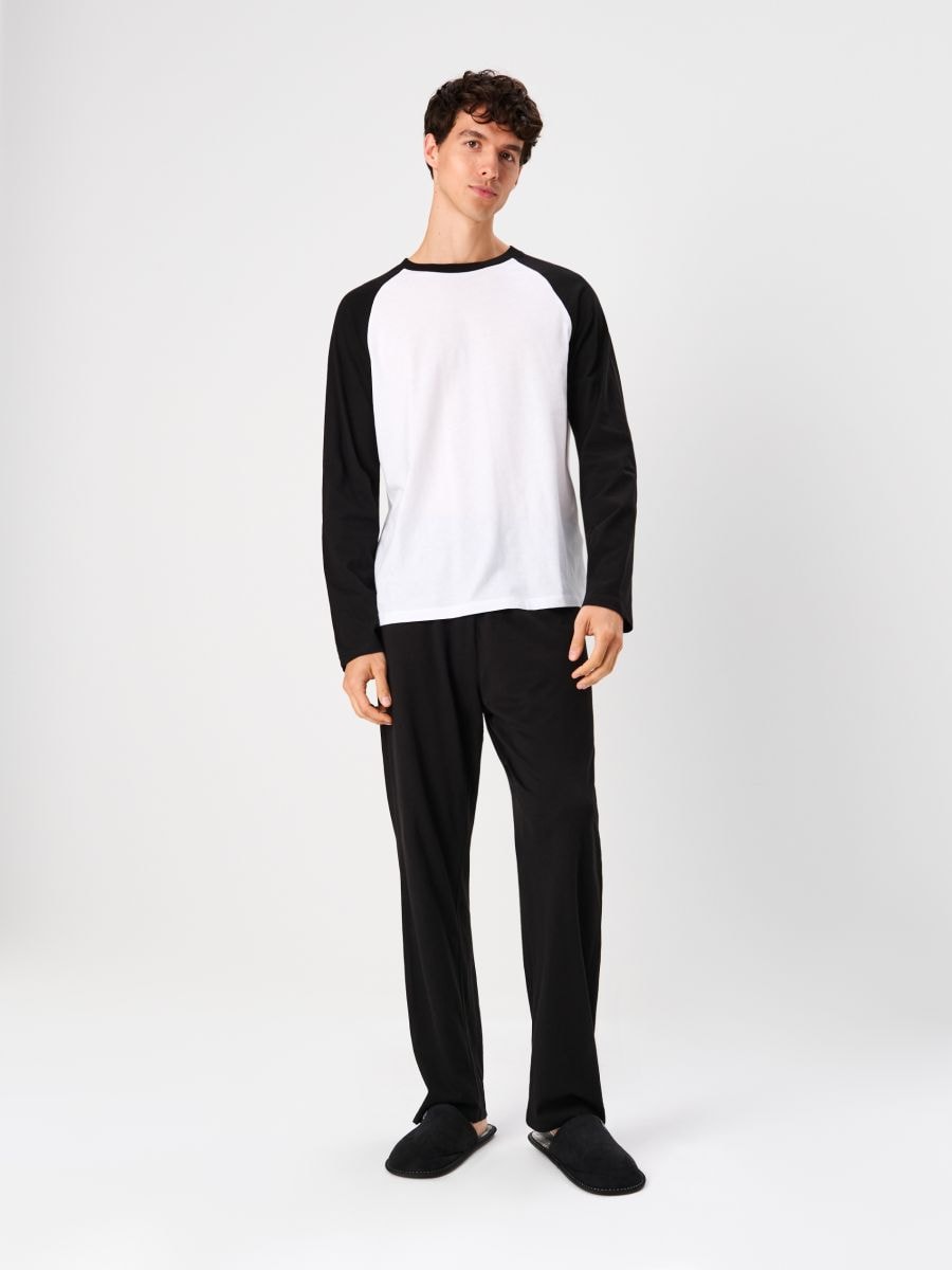 Dvodelna pidžama - crno - SINSAY