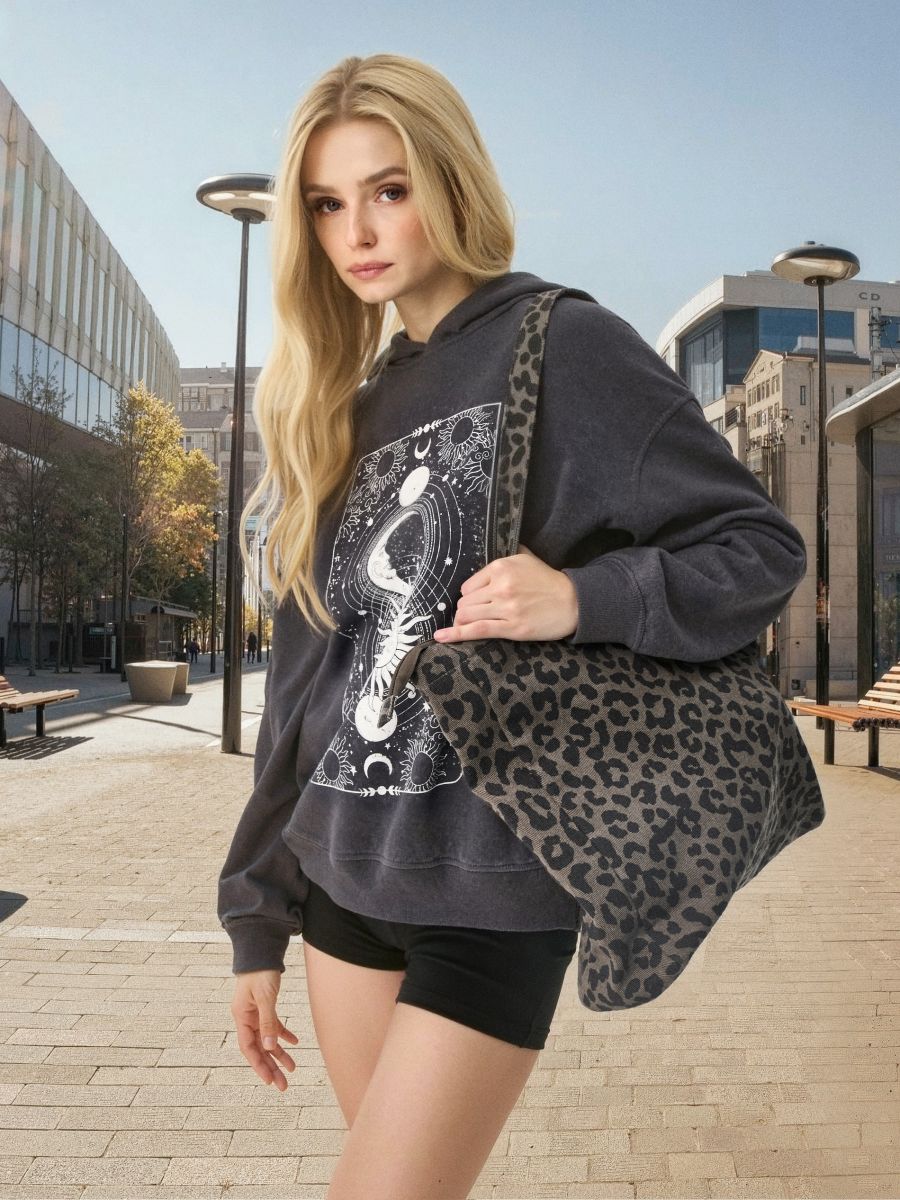Nákupní taška s leopardím vzorem - vícebarevná - SINSAY