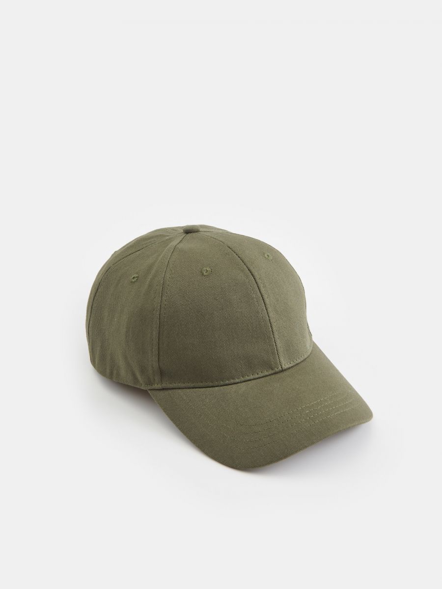 Kepurė su snapeliu - rudai žalia - SINSAY