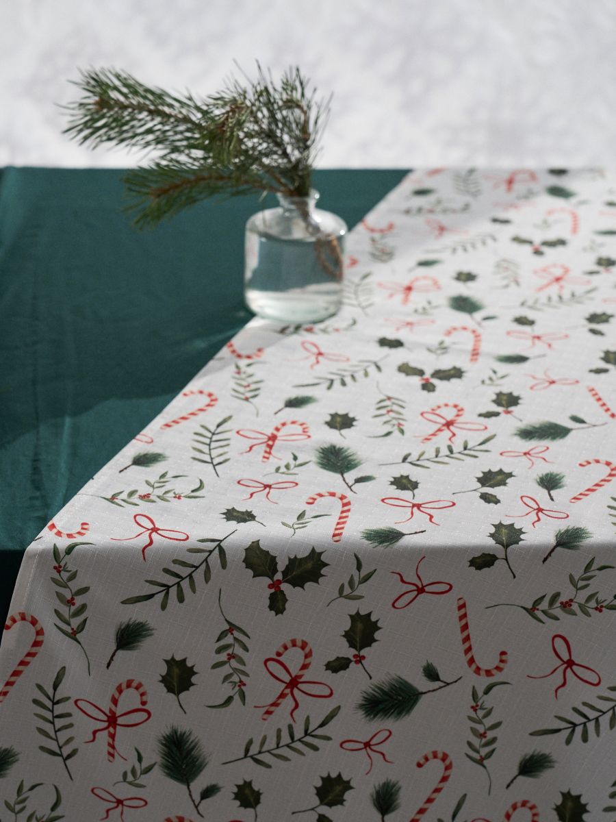 Різдвяна скатертина - кремовий - SINSAY