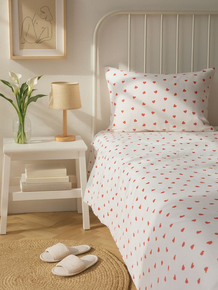 Set posteljine od pamuka - krem - SINSAY