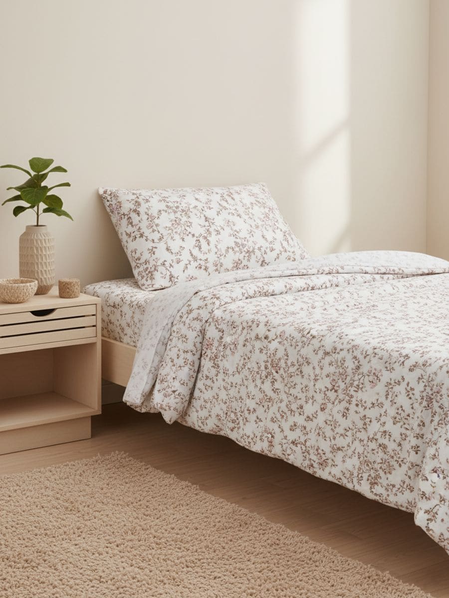 Set satenske posteljine - bež - SINSAY