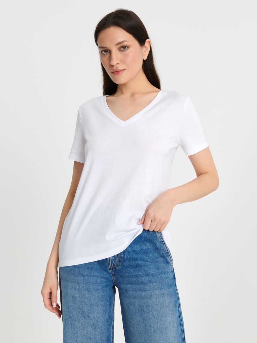 Medvilniniai marškinėliai - balta - SINSAY