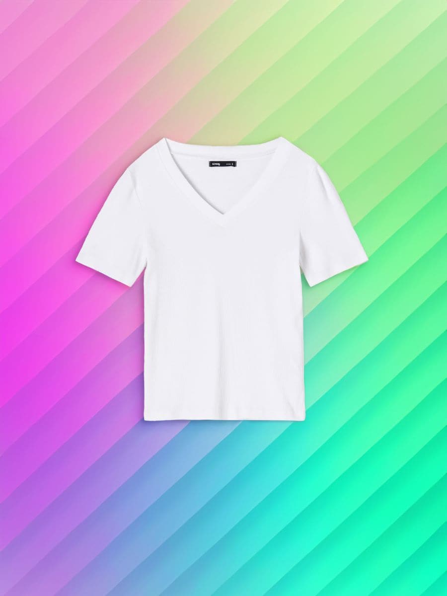 Koszulka bawełniana - biały - SINSAY
