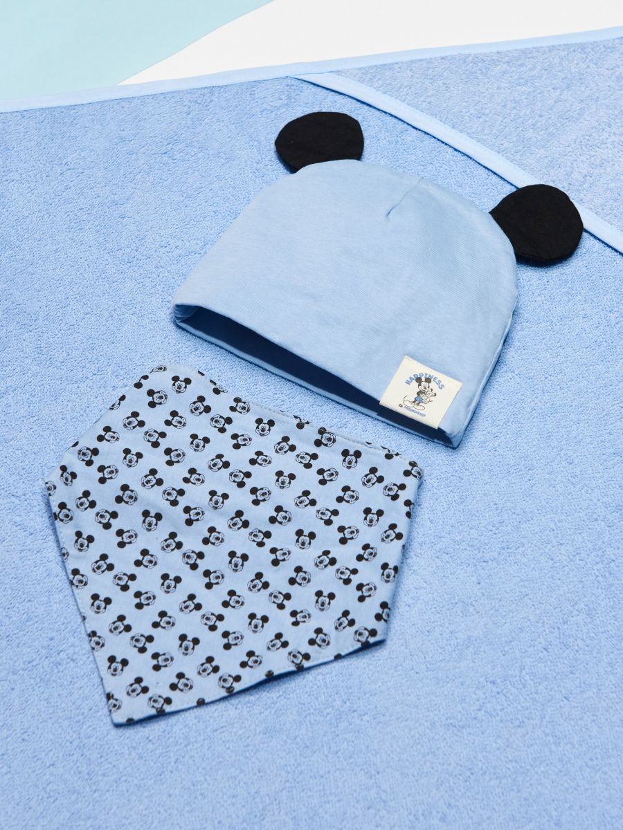 Σετ σκούφος και μαντήλι Mickey Mouse - ανοιχτο μπλε - SINSAY