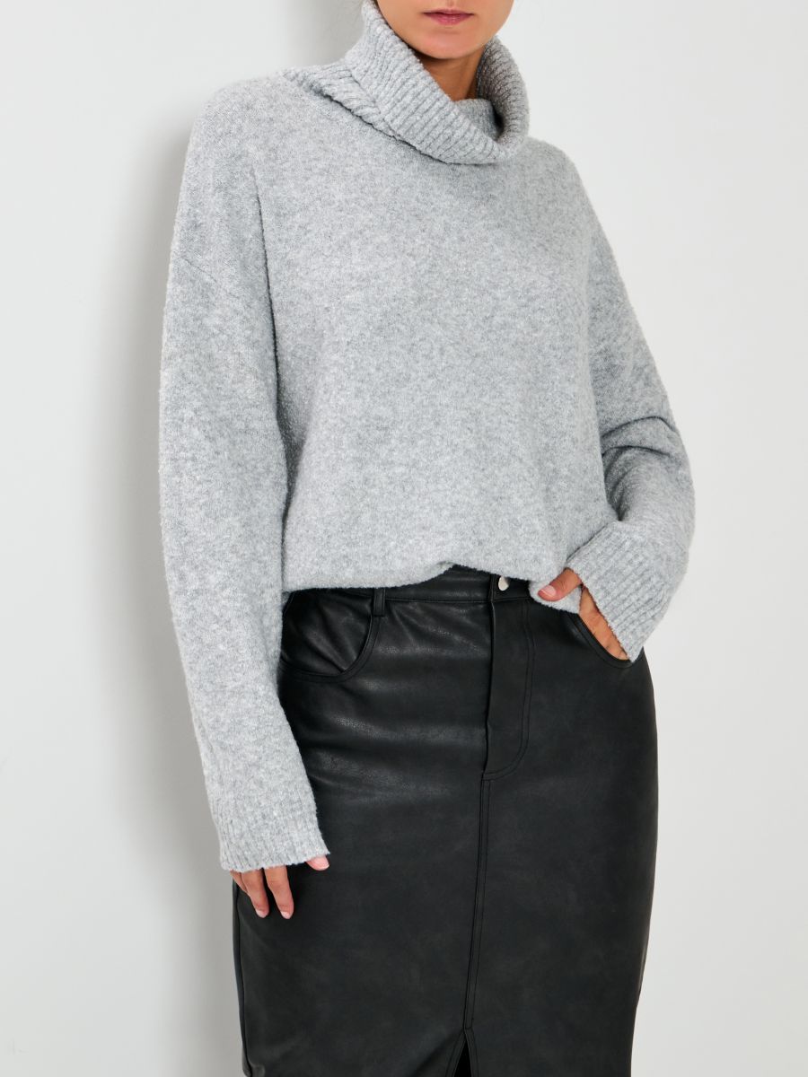 Melanžinis golfas - šviesiai pilka - SINSAY