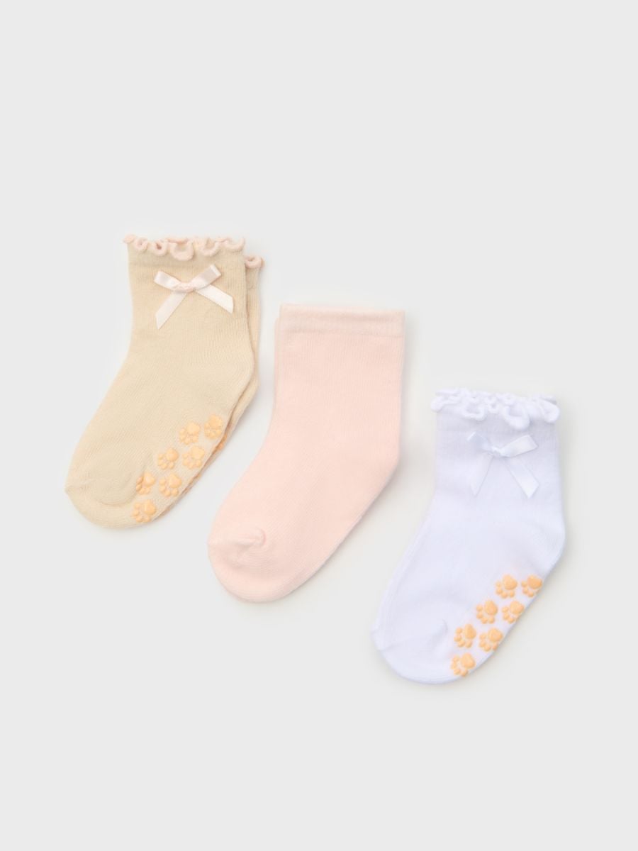 Skarpetki antypoślizgowe 3 pack - wielobarwny - SINSAY