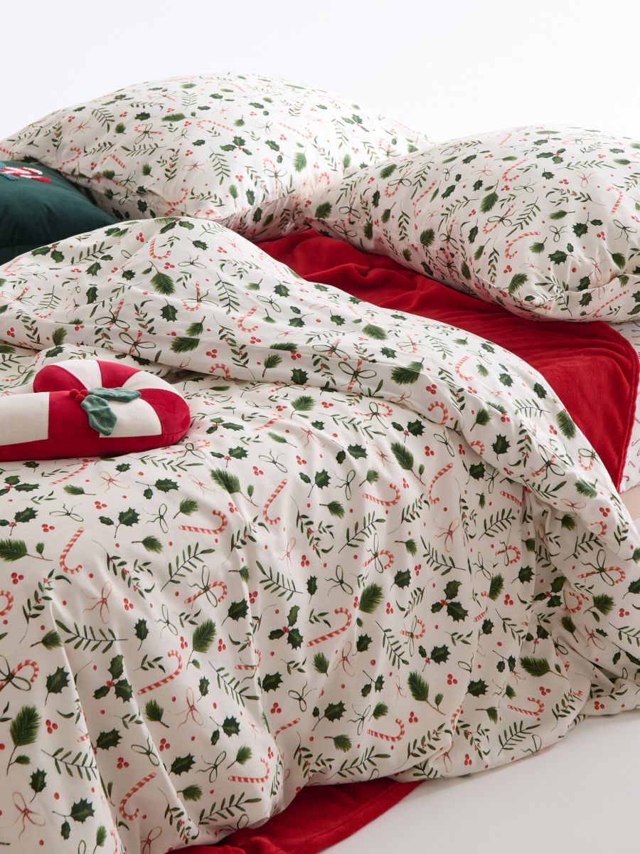 Komplet pościeli ze świątecznym wzorem - wielobarwny - SINSAY