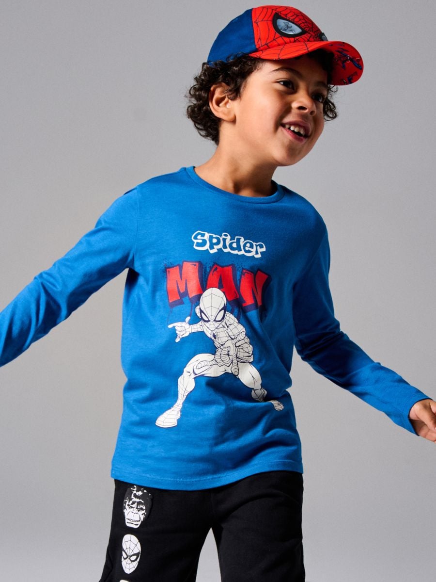 Tricou din bumbac cu imprimeu Spider-Man - mid blue - SINSAY