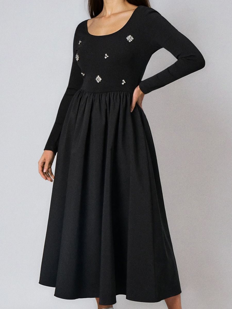 Сукня максі - чорний - SINSAY