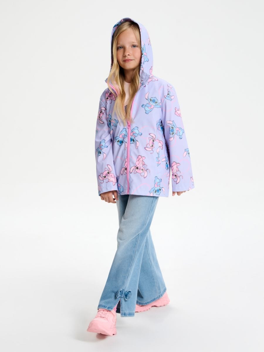 Kurtka z kapturem Stitch - błękitny - SINSAY