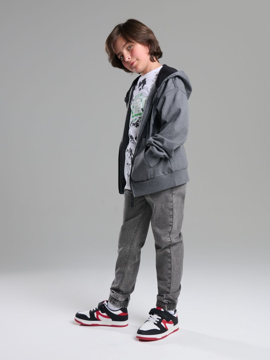 Blugi tip jogger - gri deschis - SINSAY