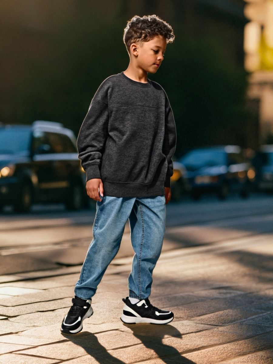 Blugi tip jogger - albastru - SINSAY