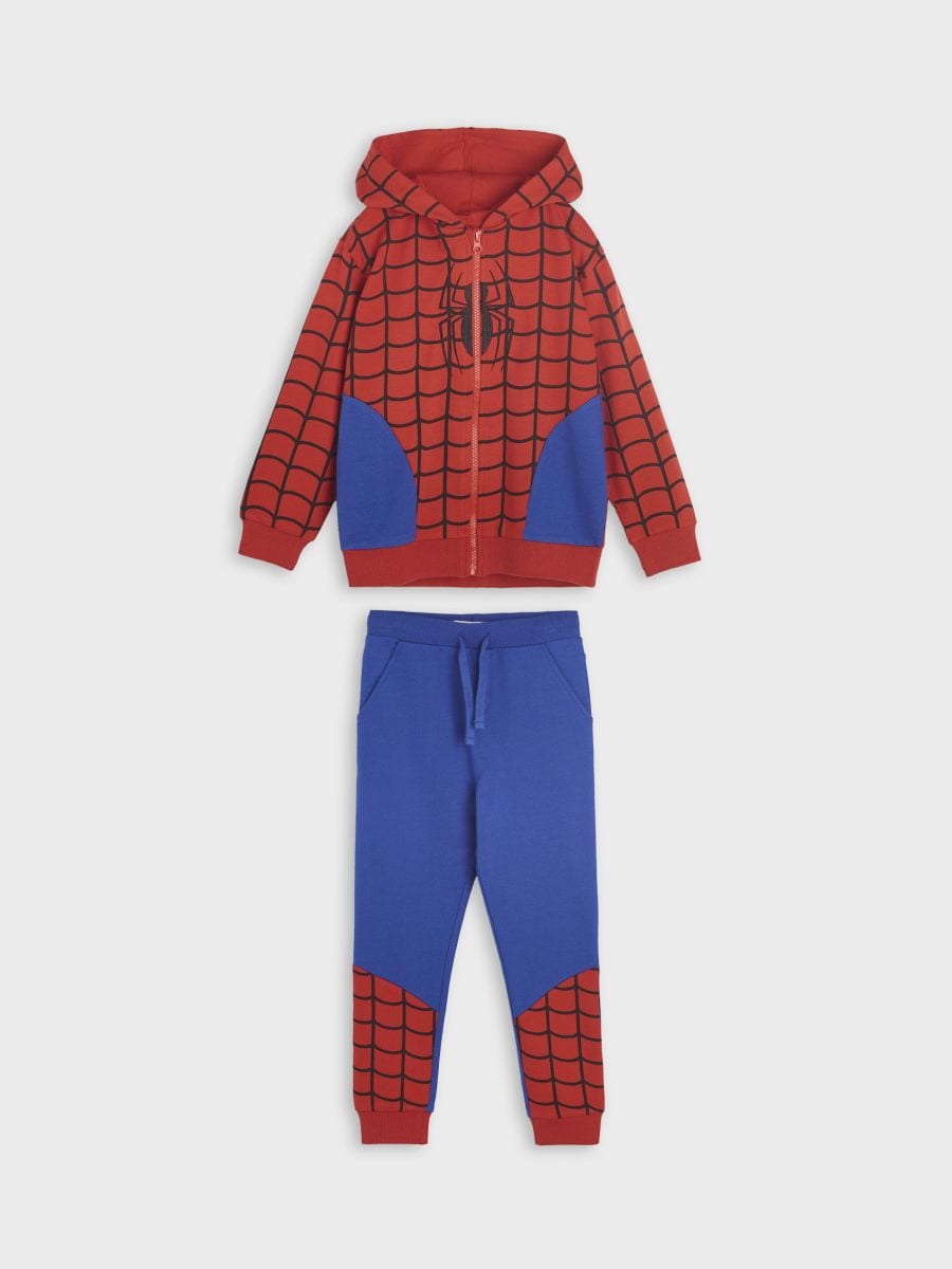 Set felpa con cappuccio e pantaloni Spider-Man - rosso - SINSAY