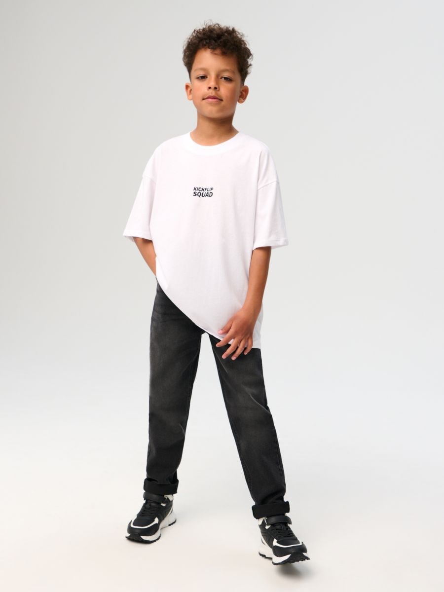Blugi slim fit - negru - SINSAY