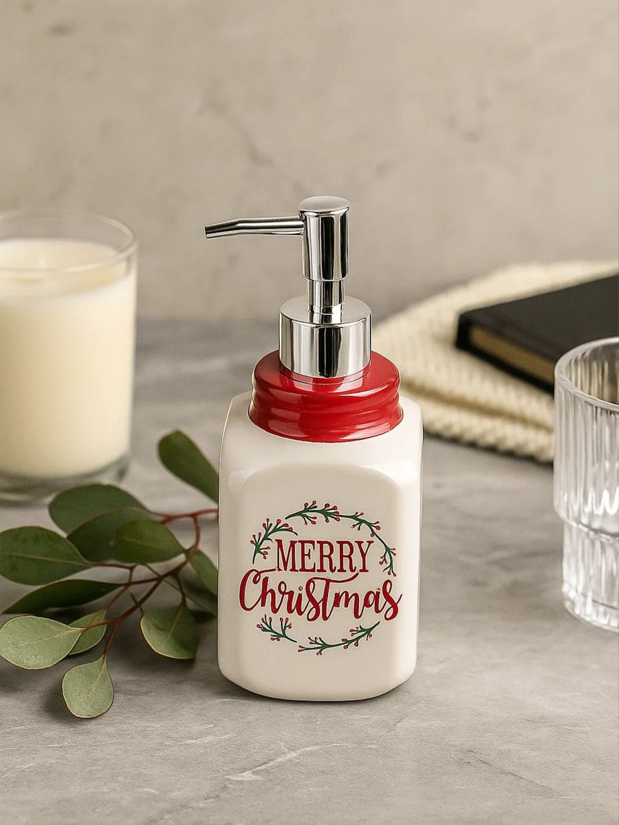 Seifenspender mit Weihnachtsmotiv - Weiß - SINSAY