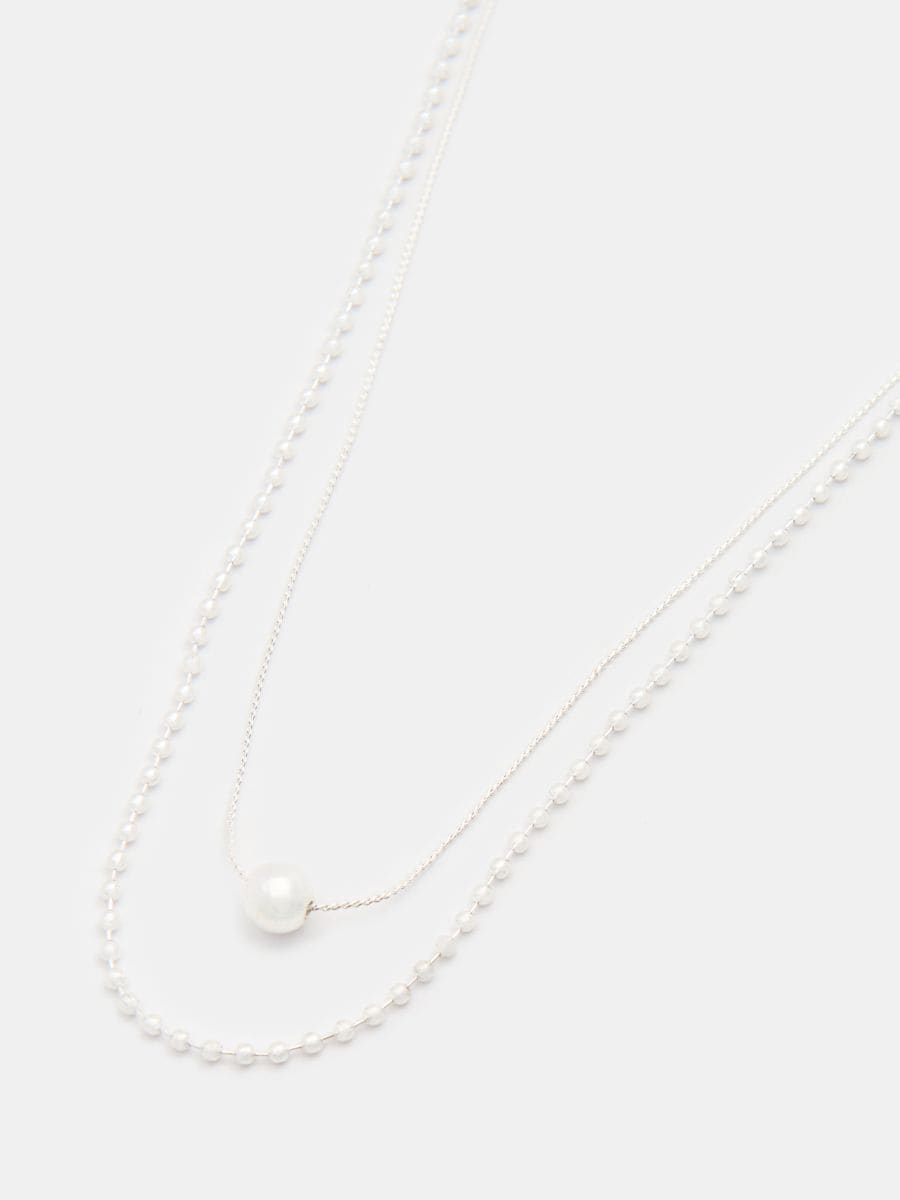 Κολιέ 2 pack - ασημι - SINSAY