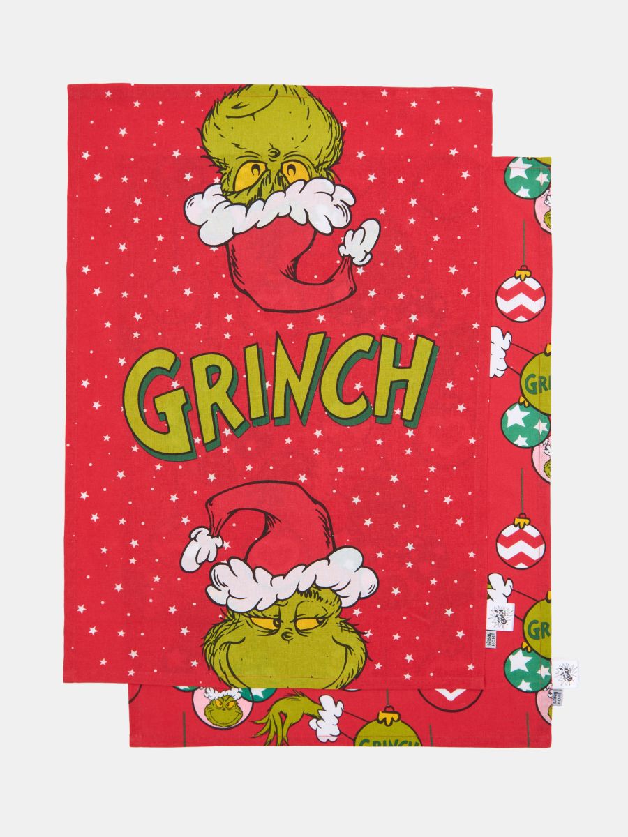 Küchenhandtücher, 2er-Pack Grinch - Rot - SINSAY