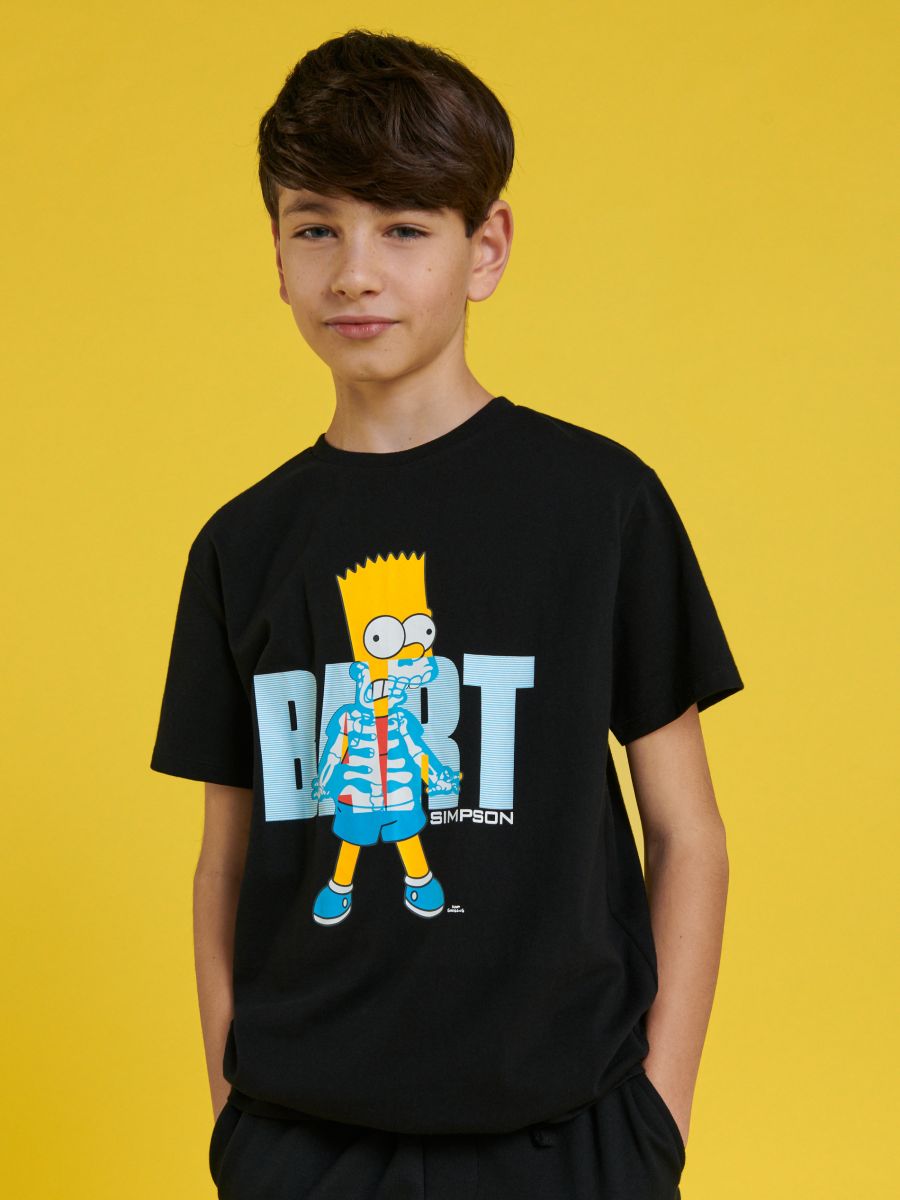 Тениска The Simpsons - черeн - SINSAY