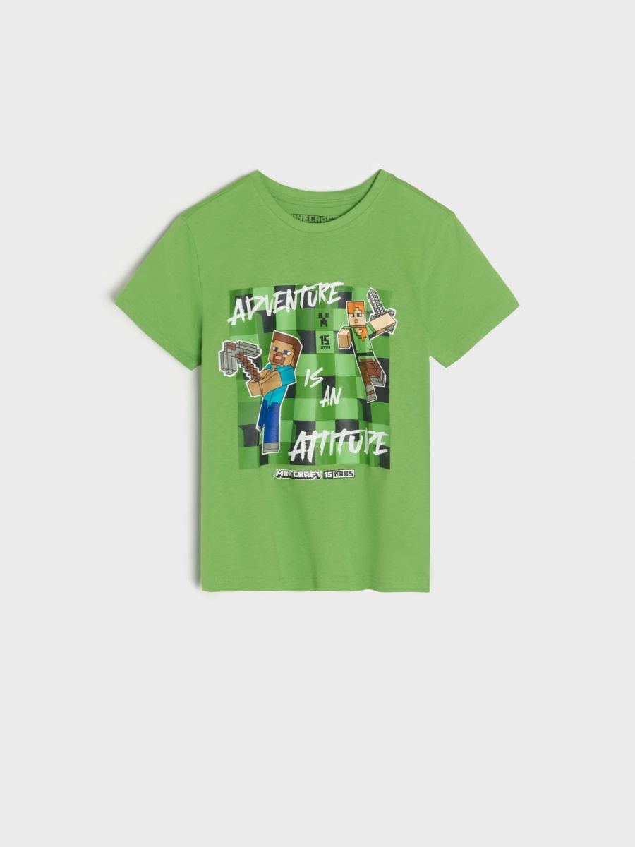 Koszulka Minecraft - zielony - SINSAY