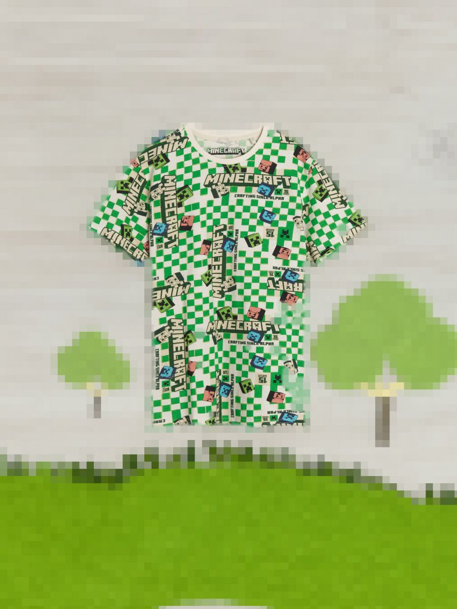 T-Shirt Minecraft - Creme - SINSAY