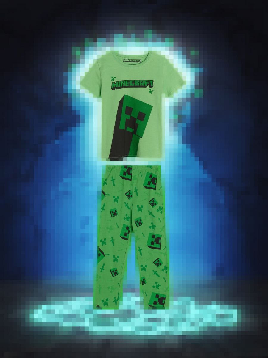 Minecraft pizsamaszett - zöld - SINSAY