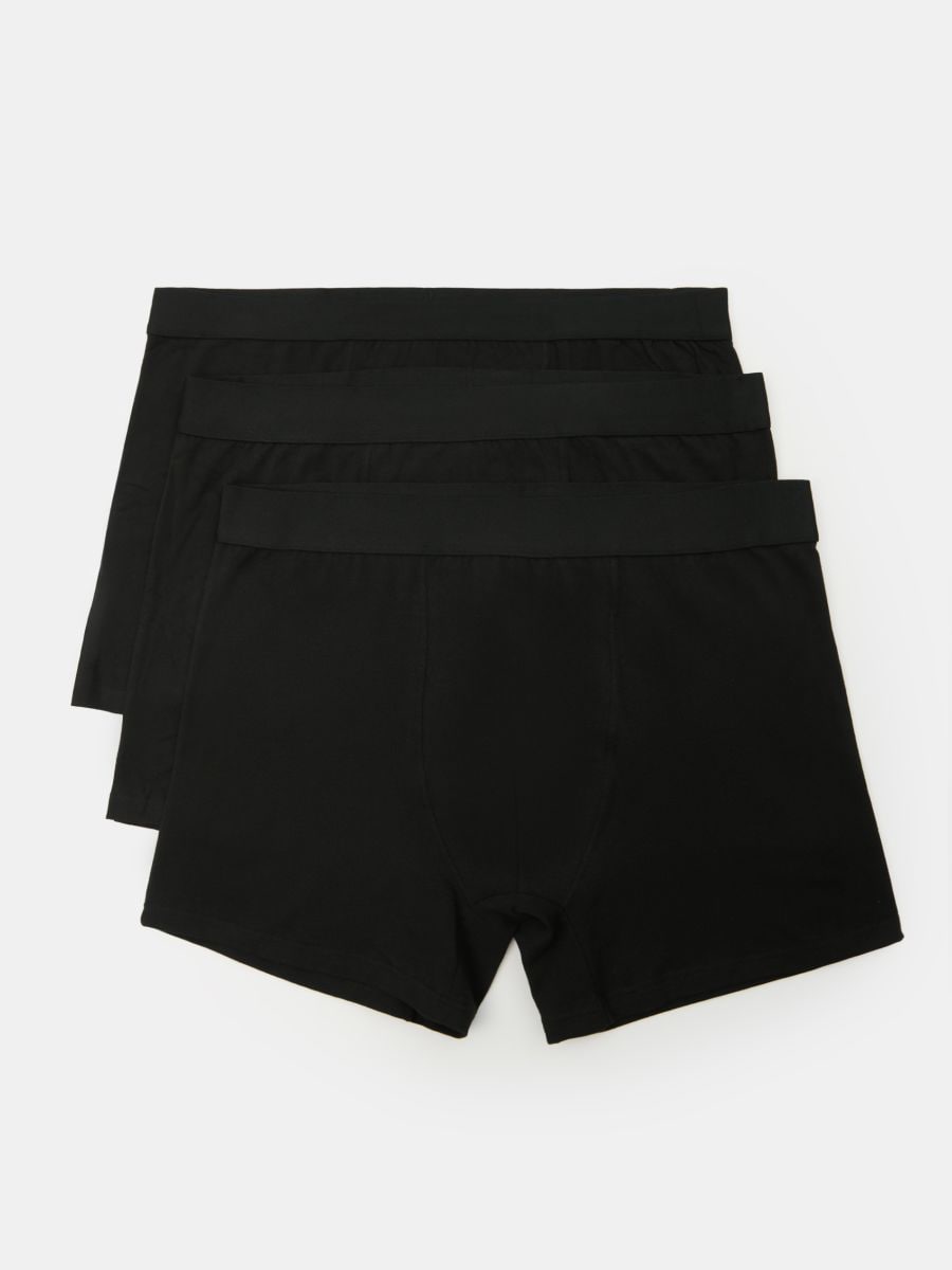 Bawełniane bokserki long 3 pack - wielobarwny - SINSAY
