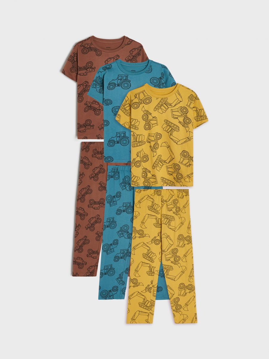 Pyjama-Set, 3er-Pack - Mehrfarbig - SINSAY