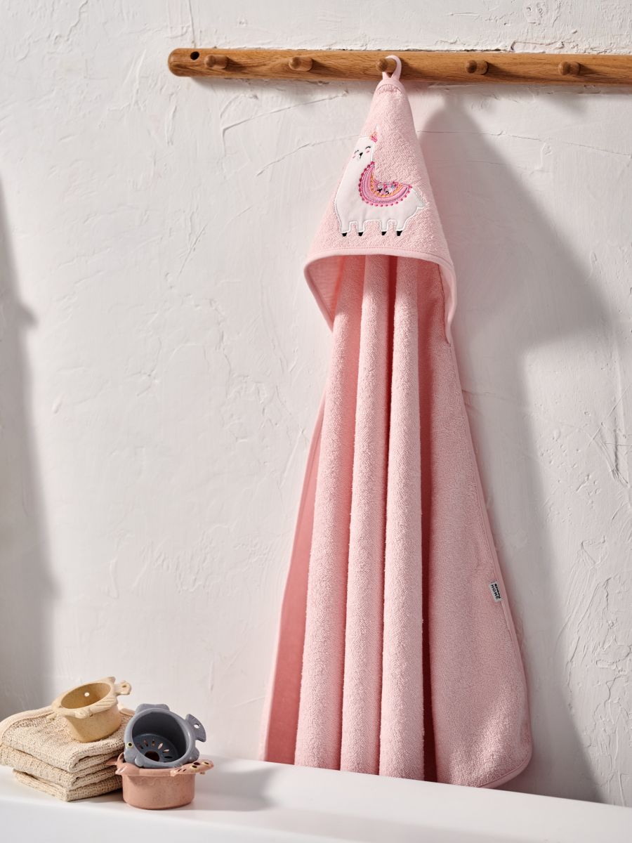 Asciugamano con cappuccio - rosa pastello - SINSAY