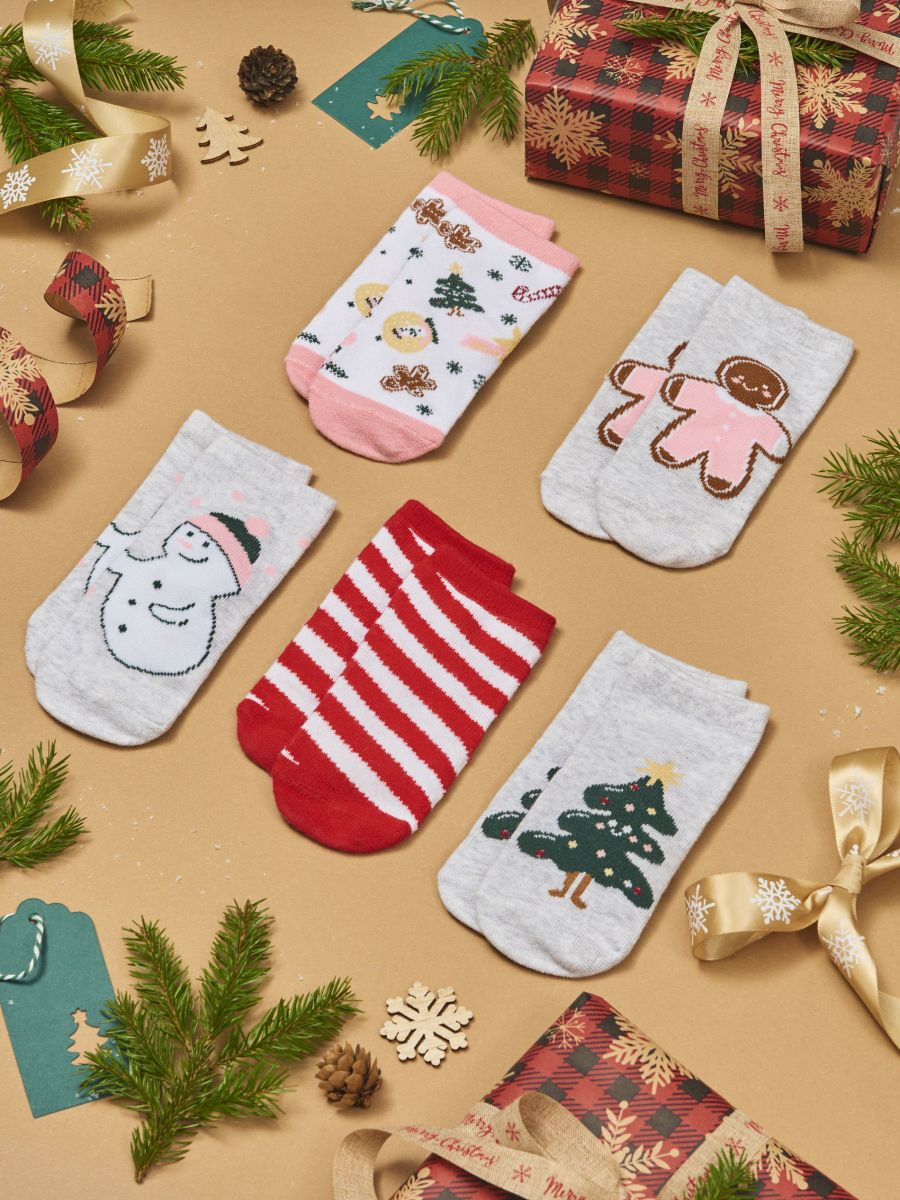 Christmas socks 7 pack - multicolor - SINSAY