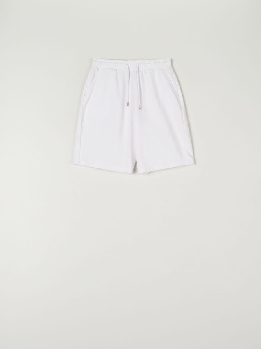 Pantaloni sport scurți - alb - SINSAY