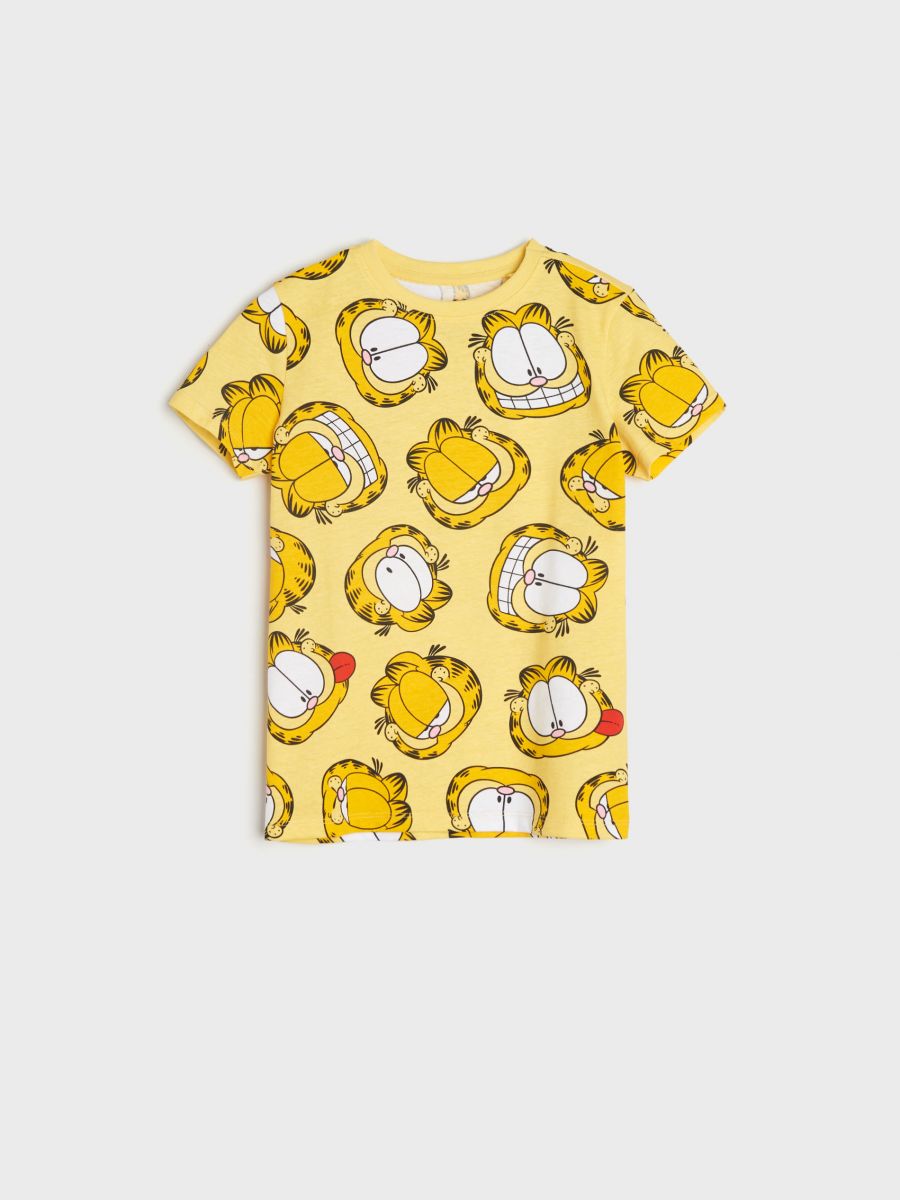 Marškinėliai Garfield - šviesiai geltona - SINSAY