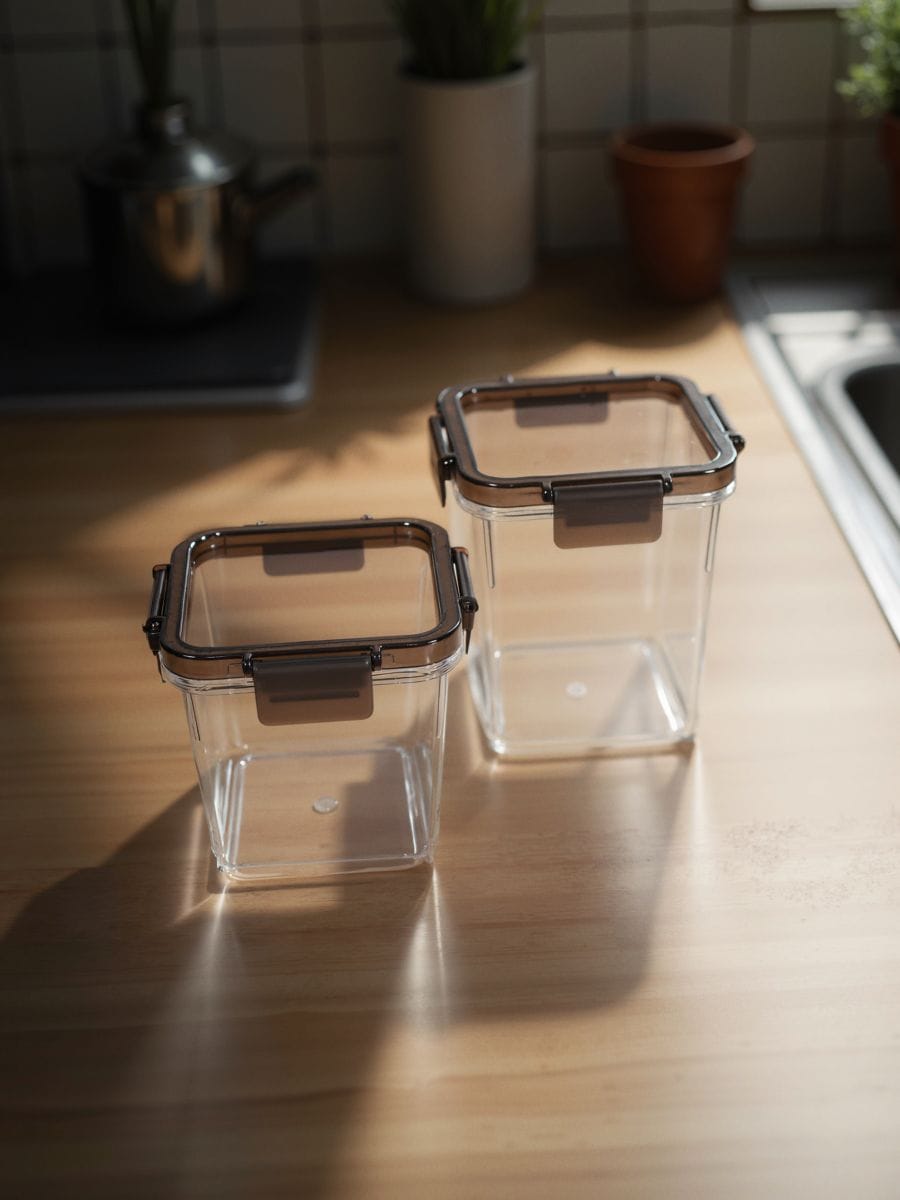 Pojemniki do przechowywania 2 pack - biały - SINSAY