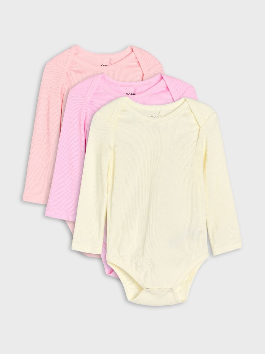 Bavlnené body 3 pack - krémová - SINSAY