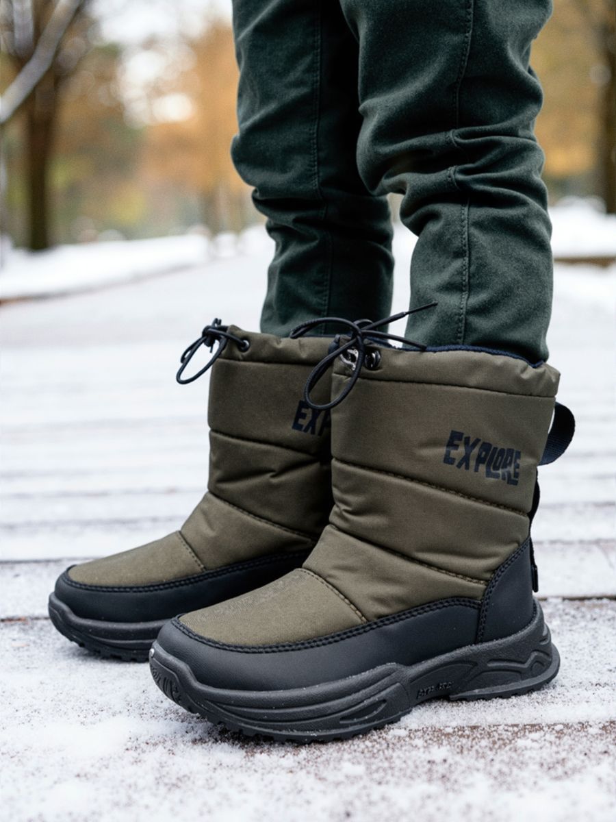 Ocieplane śniegowce z elastycznym ściągaczem - zielony - SINSAY