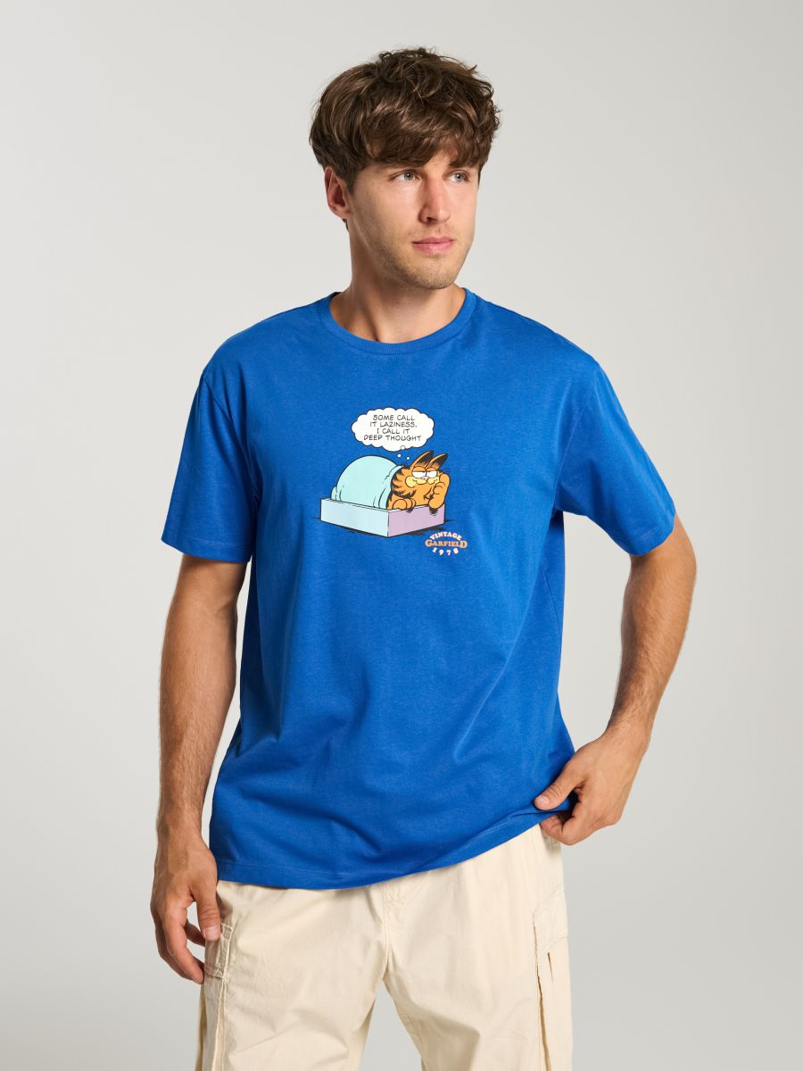 Tricou Garfield - albastru - SINSAY